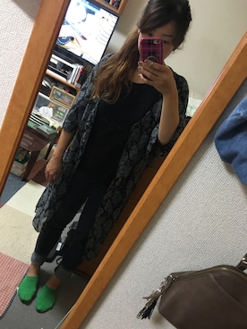 「AS KNOW AS plus（アズノゥアズプラス）のアイテム（その他アウター）」を使った、りょうさん（レディース・161cm）の秋コーディネート