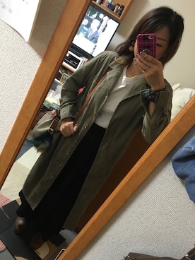 「アイテム（シャツワンピース）」を使った、りょうさん（レディース・161cm・20代）の秋コーディネート