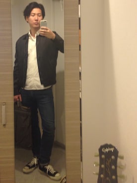 「markaware（マーカウェア）のアイテム（バッグ）」を使った、チャペルさん（メンズ・175cm）の春コーディネート