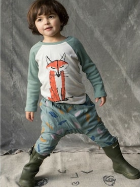 「BOBO CHOSES（ボボショーズ）のアイテム」を使った、babybabyさん（キッズ・95cm）の秋コーディネート