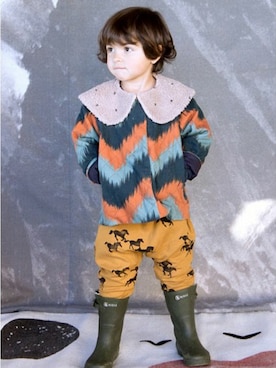 「アイテム（パンツ、イエロー系）」を使った、babybabyさん（キッズ・95cm）の秋コーディネート