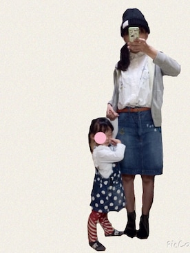 「BOBSON（ボブソン）のアイテム（オールインワン・サロペット）」を使った、なちゲノムさん（レディース・156cm）の秋コーディネート