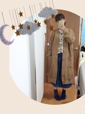 「ガウチョパンツ」｜「アイテム（デニムパンツ）」を使った、なちゲノムさん（レディース・156cm）の春コーディネート