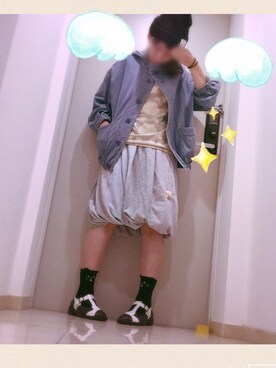 「にゃー」｜「アイテム（ニットキャップ/ビーニー）」を使った、なちゲノムさん（レディース・156cm）の秋コーディネート
