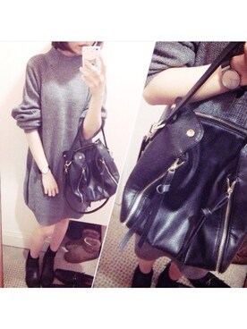 「JACOB JENSEN（ヤコブイェンセン）のアイテム（アナログ腕時計）」を使った、Rinaさん（レディース・163cm）の秋コーディネート