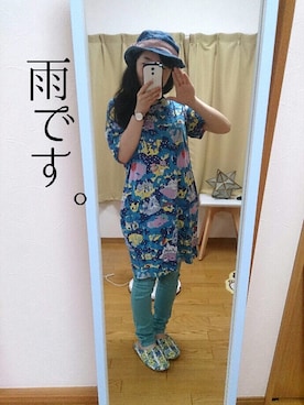 「Lee（リー）のアイテム（ハット）」を使った、あべちゃんさん（レディース・150cm）の夏コーディネート