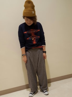 「CUBE SUGAR（キューブシュガー）のアイテム」を使った、ゆかちんさん（レディース・156cm）の秋コーディネート