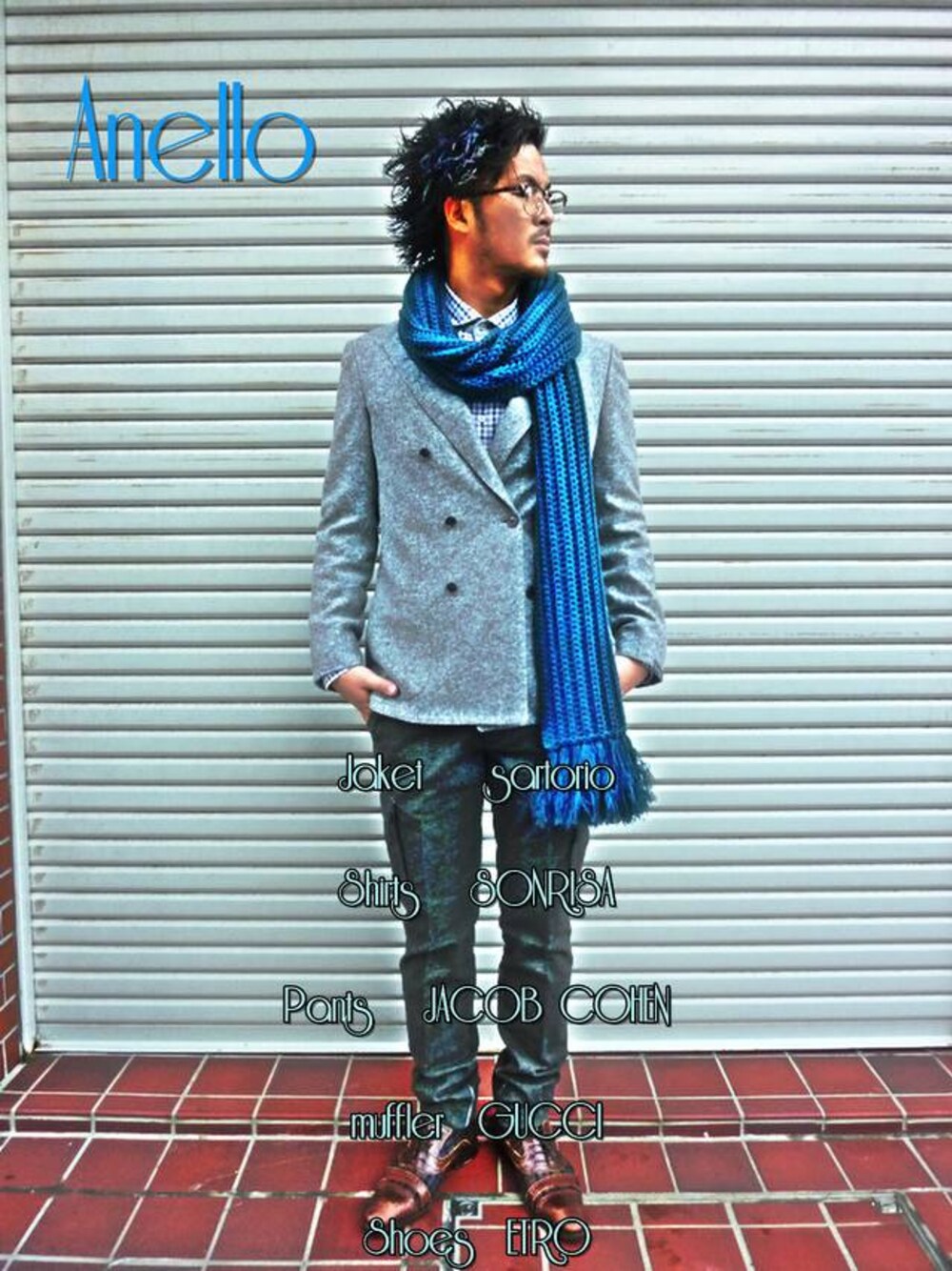 「JACOB COHENのアイテム（その他パンツ、ブラック系）」を使った、shimu314さん（メンズ・183cm）の春コーディネートの1枚目の写真