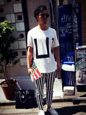 「rag & bone（ラグアンドボーン）のアイテム（Tシャツ/カットソー）」を使った、shimu314さん（メンズ・183cm）の春コーディネート