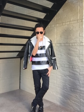 「Saint Laurent（サンローラン）のアイテム（ジャケット/アウター）」を使った、matsushitaさん（メンズ・175cm）の冬コーディネート