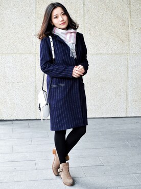 「Etam（エタム）のアイテム（ジャケット/アウター）」を使った、爱幻想的伪淑女さん（レディース・158cm）の冬コーディネート