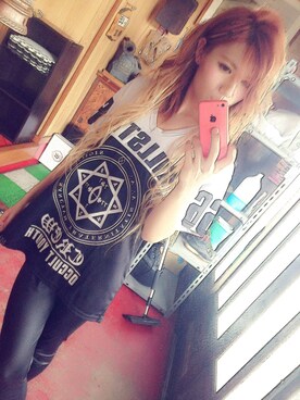 「killstarのアイテム（Tシャツ/カットソー、ホワイト系）」を使った、LAYLA./れいにゃっちさん（165cm）の春コーディネート