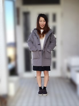 「ショッピング」｜「アイテム（ダッフルコート）」を使った、maaaiさん（レディース・152cm）の冬コーディネート