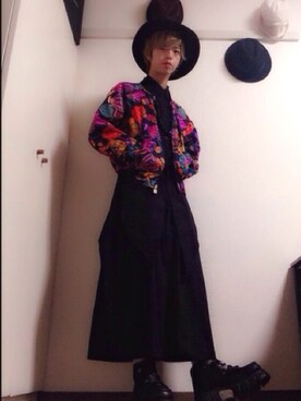 「ラッドミュージシャン」｜「アイテム（ブルゾン）」を使った、ゆう。さん（メンズ・170cm）の秋コーディネート