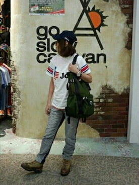 「Danner（ダナー）のアイテム（ブーツ）」を使った、ほーりーさん（レディース・163cm）の夏コーディネート