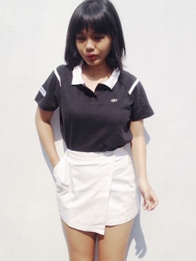 「polo shirts」｜Nadhila Ulva Barleyさん（レディース・165cm）の秋コーディネート