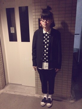 「tricot COMME des GARCONS（トリココムデギャルソン）のアイテム（ノーカラージャケット）」を使った、いずみさんさん（レディース・158cm）の春コーディネート