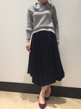 「a.v.v（アーヴェヴェ）のアイテム（トップス）」を使った、hanakoさん（レディース・158cm）の秋コーディネート