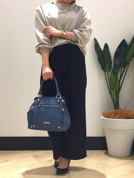 「a.v.v（アーヴェヴェ）のアイテム（バッグ）」を使った、hanakoさん（レディース・158cm）の秋コーディネート