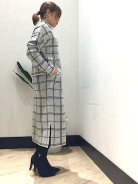 「a.v.v（アーヴェヴェ）のアイテム（セットアップ）」を使った、hanakoさん（レディース・158cm）の冬コーディネート
