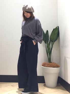 a.v.v｜hanakoさんの「リボンベルトワイドパンツ（a.v.v）」を使ったコーディネート