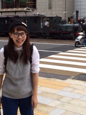 Yuka Shibataさん（レディース・158cm）の秋コーディネート