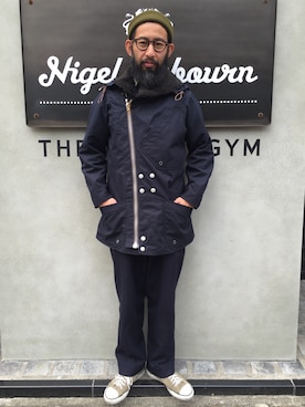 「Buzz Rickson's（バズリクソンズ）のアイテム（ニットキャップ/ビーニー）」を使った、navesさん（メンズ・173cm）の秋コーディネート