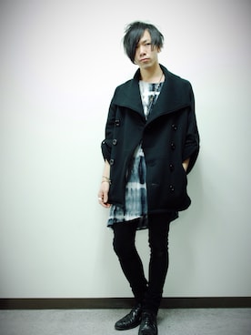 「総柄トップス」｜「アイテム（その他アウター）」を使った、TsubasaKobayashiさん（メンズ・173cm）の春コーディネート
