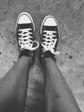 「CONVERSE（コンバース）のアイテム（その他）」を使った、吳念宇さん（メンズ・187cm）の夏コーディネート