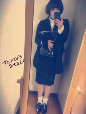 「SHIPS（シップス）のアイテム（ピアス（両耳用））」を使った、hiromiさん（レディース・155cm）の冬コーディネート