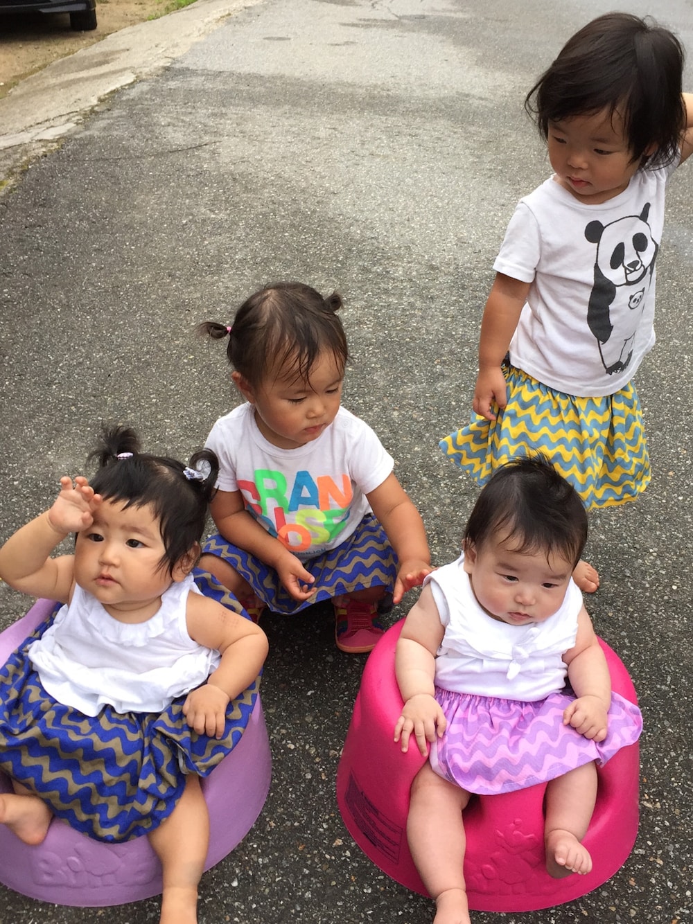 「4month、9month、30month、22month」｜「PETIT BATEAUのアイテム（ロンパース、ホワイト系）」を使った、きゃなりーぴょむぴょむさん（レディース・157cm）の夏コーディネートの1枚目の写真