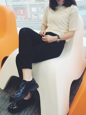 「PULL&BEAR（プルアンドベア）のアイテム（その他シューズ）」を使った、sTさん（レディース・167cm）の秋コーディネート