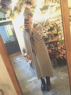「FRAMeWORK（フレームワーク）のアイテム（帽子）」を使った、O*shiRin.and.Sou*さん（レディース・154cm）の秋コーディネート