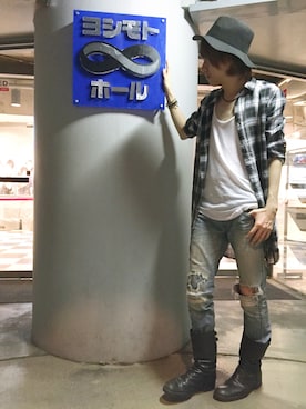 「BRING ON THE NOISE（ブリングオンザノイズ）のアイテム」を使った、ムラジュンさん（メンズ・172cm）の秋コーディネート