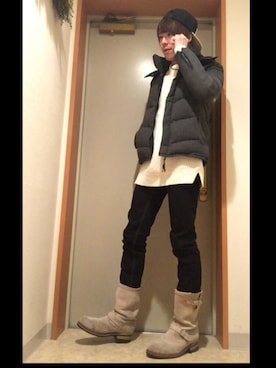 「ブーツインスタイル」｜「アイテム（ジャケット/アウター）」を使った、ムラジュンさん（メンズ・172cm）の春コーディネート