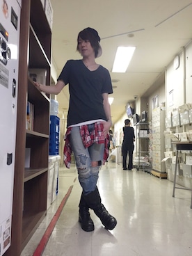 「BRING ON THE NOISE（ブリングオンザノイズ）のアイテム」を使った、ムラジュンさん（メンズ・172cm）の春コーディネート