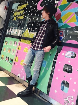 「MR.OLIVE（ミスターオリーブ）のアイテム（ミリタリージャケット）」を使った、ムラジュンさん（メンズ・172cm）の秋コーディネート