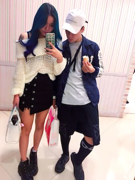 「TOMMY（トミー）のアイテム（帽子）」を使った、徐煜豪Haoさん（メンズ・173cm）の秋コーディネート