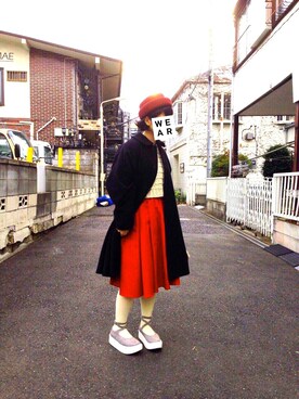 「アイテム（ハンドケア/ハンドクリーム）」を使った、akoさん（レディース・160cm）の冬コーディネート