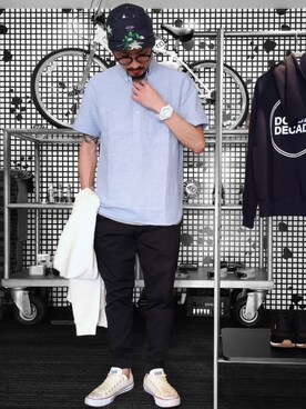 「430（フォーサーティ）のアイテム（パーカー）」を使った、ben/さん（メンズ・173cm）の春コーディネート