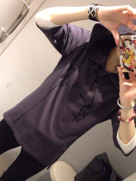 「Vivienne Westwood MAN（ヴィヴィアンウエストウッドマン）のアイテム（パーカー、グレー系）」を使った、たきさん（レディース・167cm）の夏コーディネート