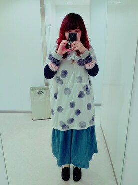 「sandy（サンディー）のアイテム（トップス）」を使った、嗚呼ちゃんさん（レディース・167cm）の春コーディネート