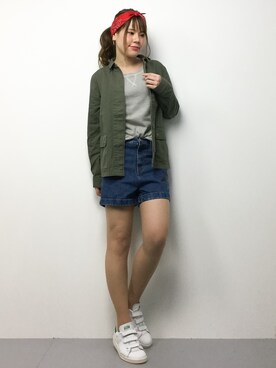 「夢展望（ユメテンボウ）のアイテム（ジャケット/アウター）」を使った、natsumiさん（レディース・160cm）の春コーディネート