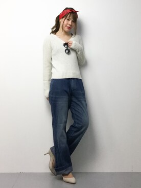 「ACC.（エーシーシー.）のアイテム（トップス）」を使った、natsumiさん（レディース・160cm）の春コーディネート