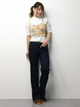 「LILY BROWN（リリーブラウン）のアイテム（その他トップス）」を使った、natsumiさん（レディース・160cm）の春コーディネート