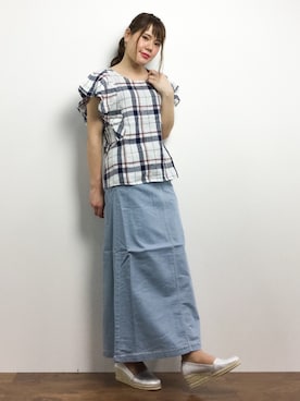 「Factor=（ファクターイコール）のアイテム（スカート）」を使った、natsumiさん（レディース・160cm）の春コーディネート
