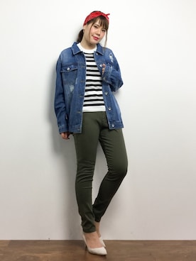 「ADIEU TRISTESSE（アデュートリステス）のアイテム（パンツ）」を使った、natsumiさん（レディース・160cm）の春コーディネート