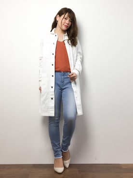 「AVAN LILY（アヴァンリリィ）のアイテム（ジャケット/アウター）」を使った、natsumiさん（レディース・160cm）の春コーディネート