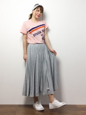 「Factor=（ファクターイコール）のアイテム（スカート）」を使った、natsumiさん（レディース・160cm）の春コーディネート