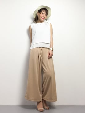 「ILIMA（イリマ）のアイテム（サンダル）」を使った、natsumiさん（レディース・160cm）の春コーディネート